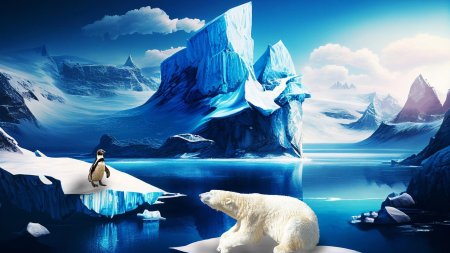 Арктика белый медведь