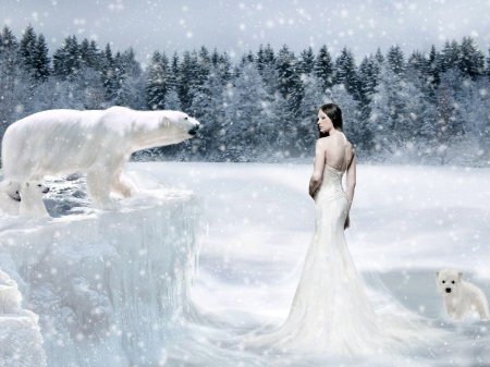 Девушка зима