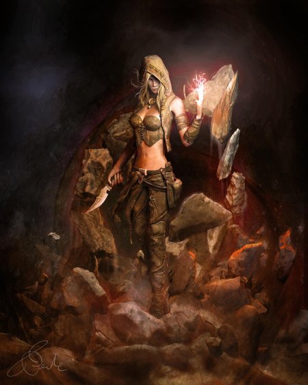 Каменный человек фэнтези арт