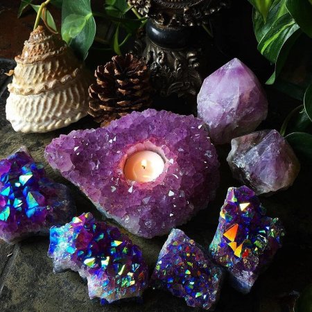 Подсвечник из аметиста