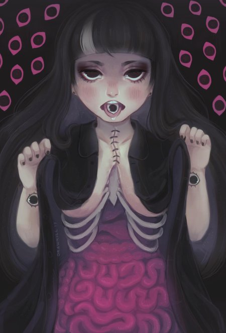 Аниме девочка хоррор