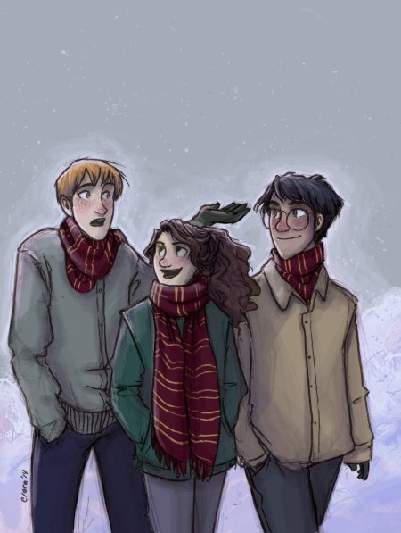 Гарри рон гермиона золотое трио