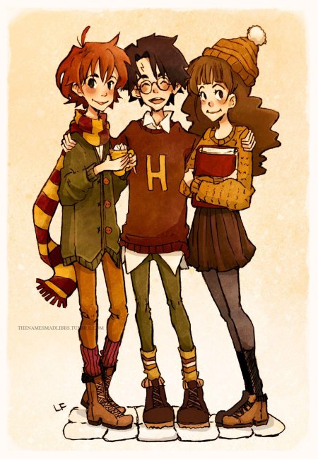 Гарри рон гермиона золотое трио