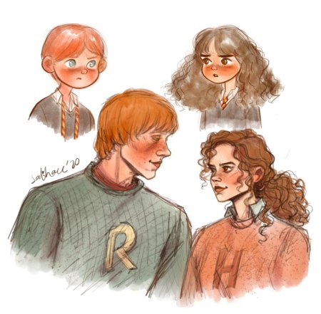 Гарри поттер рон и гермиона