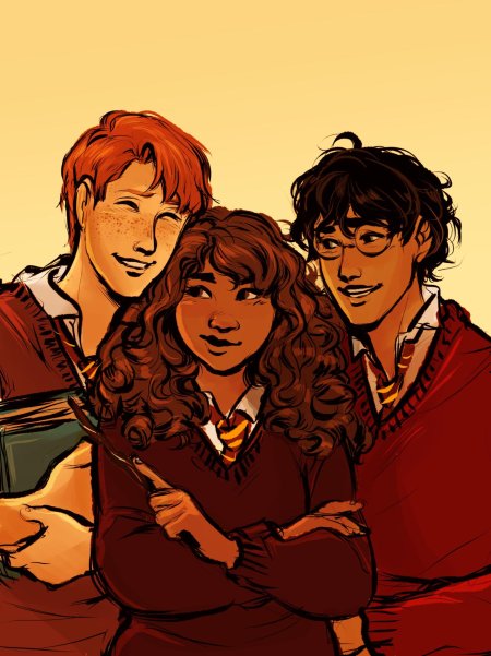 Гарри поттер золотое трио