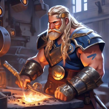 Дворф кузнец фэнтези арт