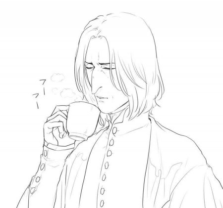 Раскраска гарри поттер северус снейп