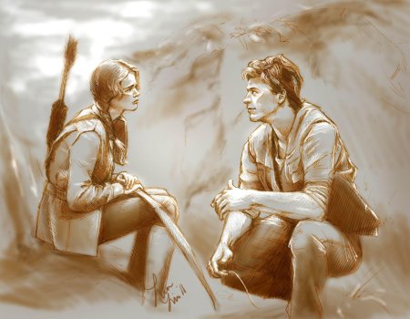 Китнисс эвердин и пит мелларк арт