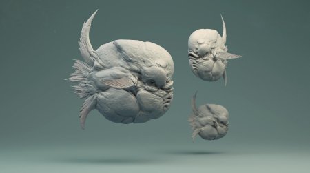 Золотая рыбка zbrush