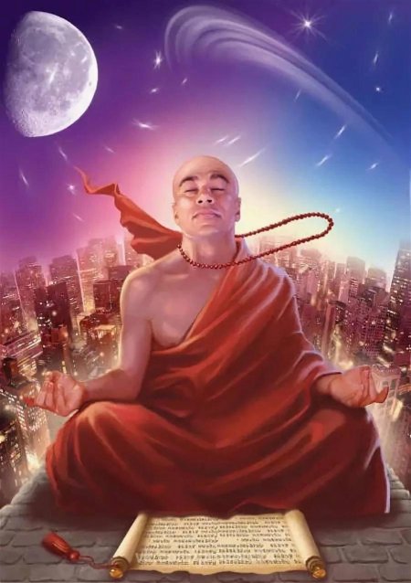 Дзенский монах арт