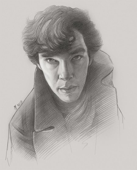 Шерлок холмс бенедикт камбербэтч портрет