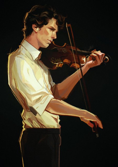 Шерлок холмс бенедикт камбербэтч со скрипкой