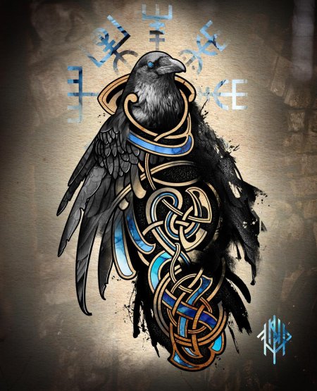 Хугин и мунин эскиз