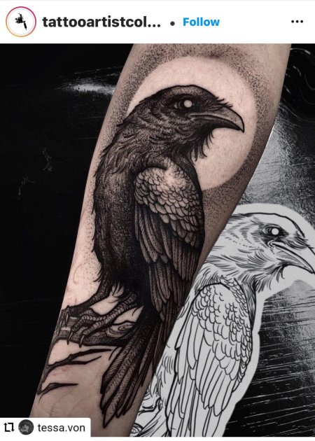 Тату ворон