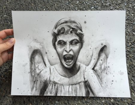 Плачущий ангел картина