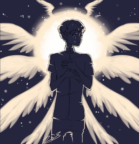 Плачущий ангел арт