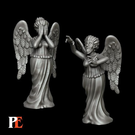 Стл модель статуя ангела чарли