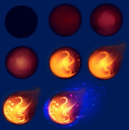 Туториал по рисованию огня