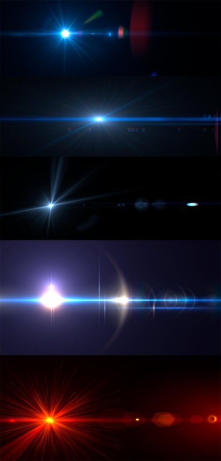 Lens flare анаморф