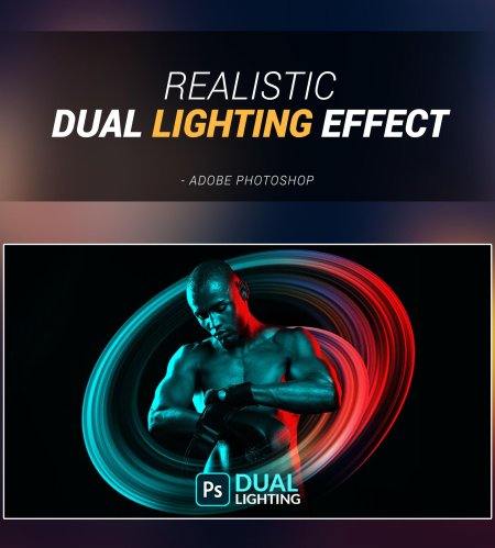 Dual lighting (gel) effect photoshop action