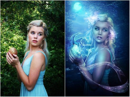 Обработка портрета в стиле фэнтези