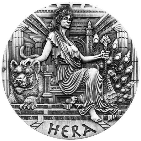 Монета серебро боги олимпа гера