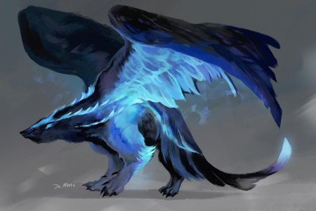 Фамильяр голубой грифон