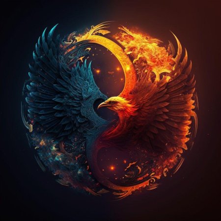 Ледяной и огненный феникс