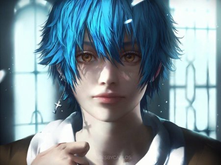 Персонажи с синими волосами