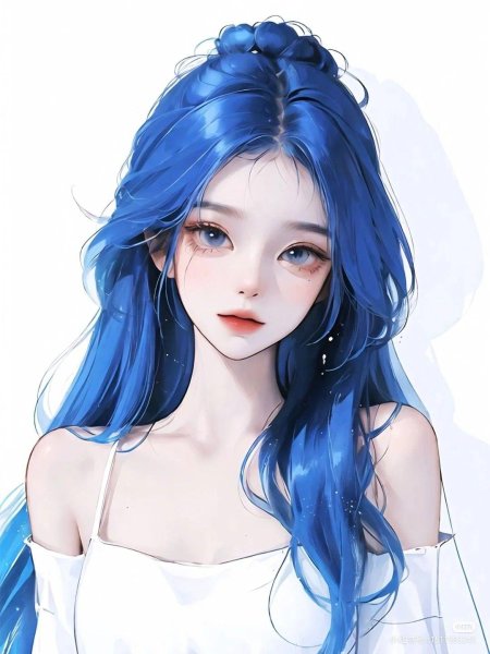 Синие волосы