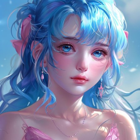 Аниме с голубыми волосами