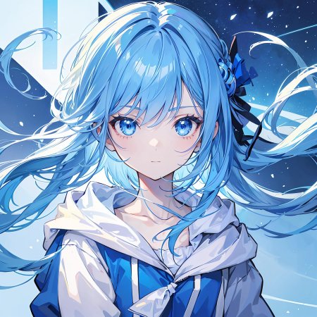 Аниме с голубыми волосами