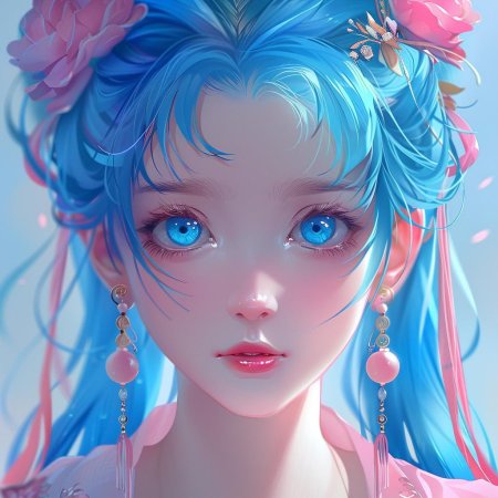 Аниме с голубыми волосами