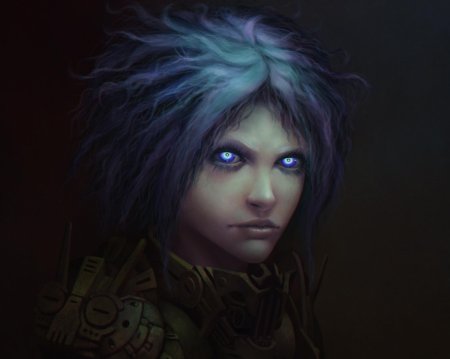 Девушка киборг арт