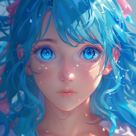 Аниме с голубыми волосами