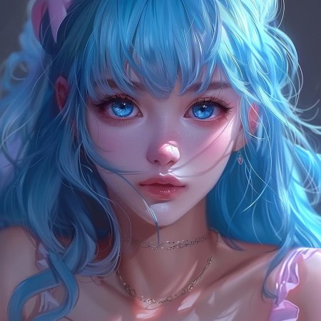 Аниме с голубыми волосами