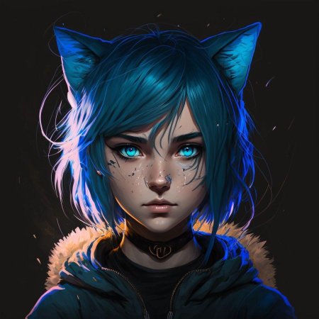 Персонажи с синими волосами