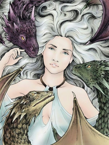 Дейнерис таргариан и ее драконов.