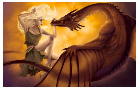 Дейенерис на драконе