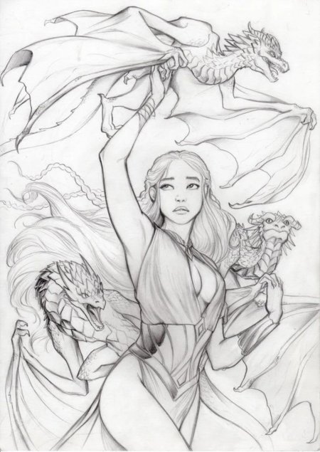 Раскраски игра престолов дейенерис