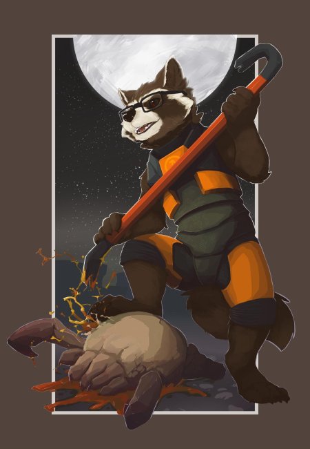 Боевой енот стражи галактики