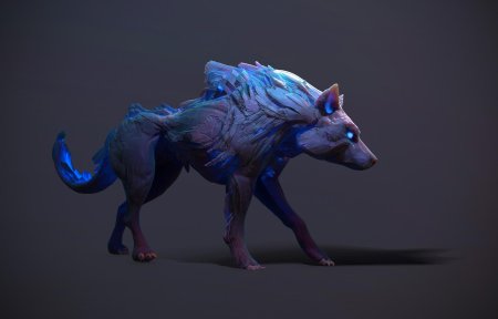 Волк 3д модель