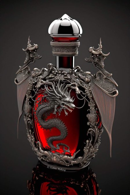 Парфюм с драконом на флаконе