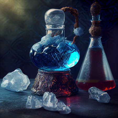 Голубой бутылек с зельем