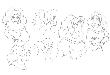 Эсмеральда дисней наброски