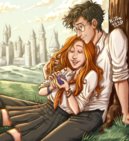Гарри поттер и джинни уизли арт