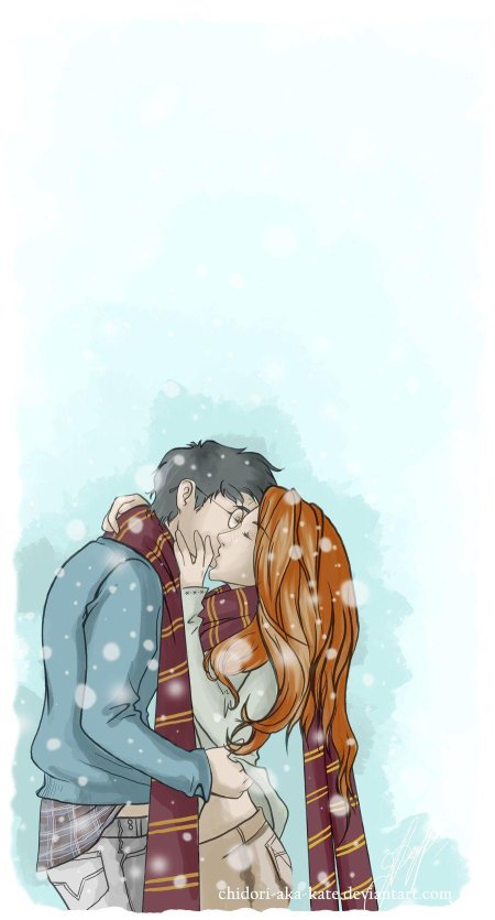 Гарри и джинни поцелуй арт