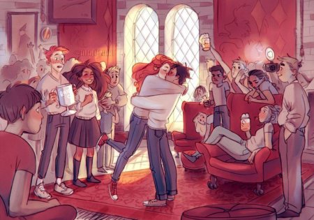 Гарри поттер и джинни уизли арт