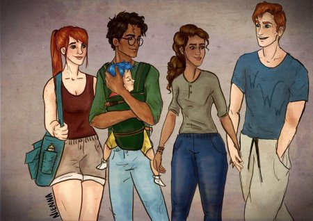 Гарри поттер арт гермиона рон и гарри