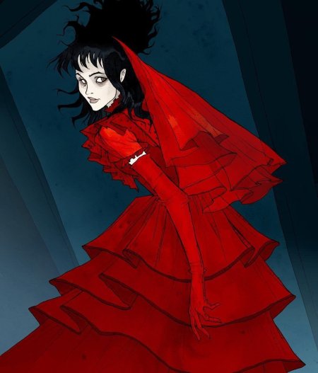 Битлджус и лидия арт